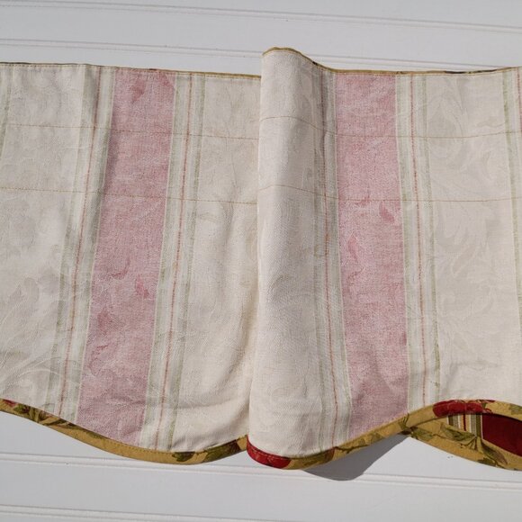WAVERLY Curtain Valances Chianti Gold Red Grapes Rod Pocket SET OF 4 Scalloped - Picture 9 of 15